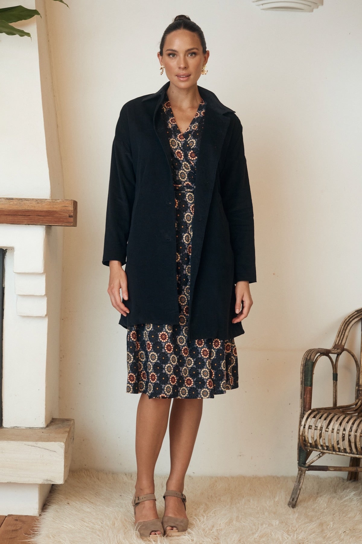 A lovely fabric swatch, revealing the gentle texture and earthy hue of the material under natural light.