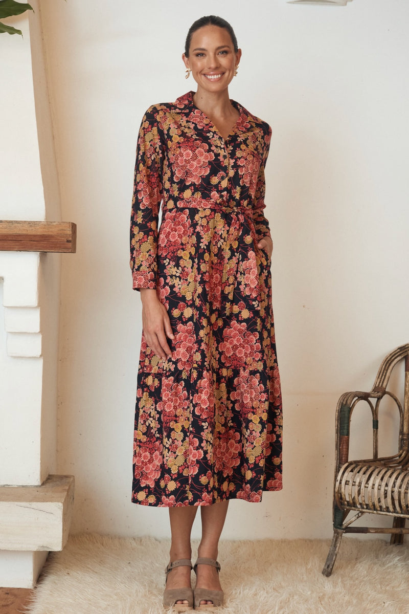 Isla Cotton Dress Romantic Garden