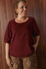 Gigi Top Corduroy - Wine