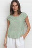 Remi Top  - Green Stripe