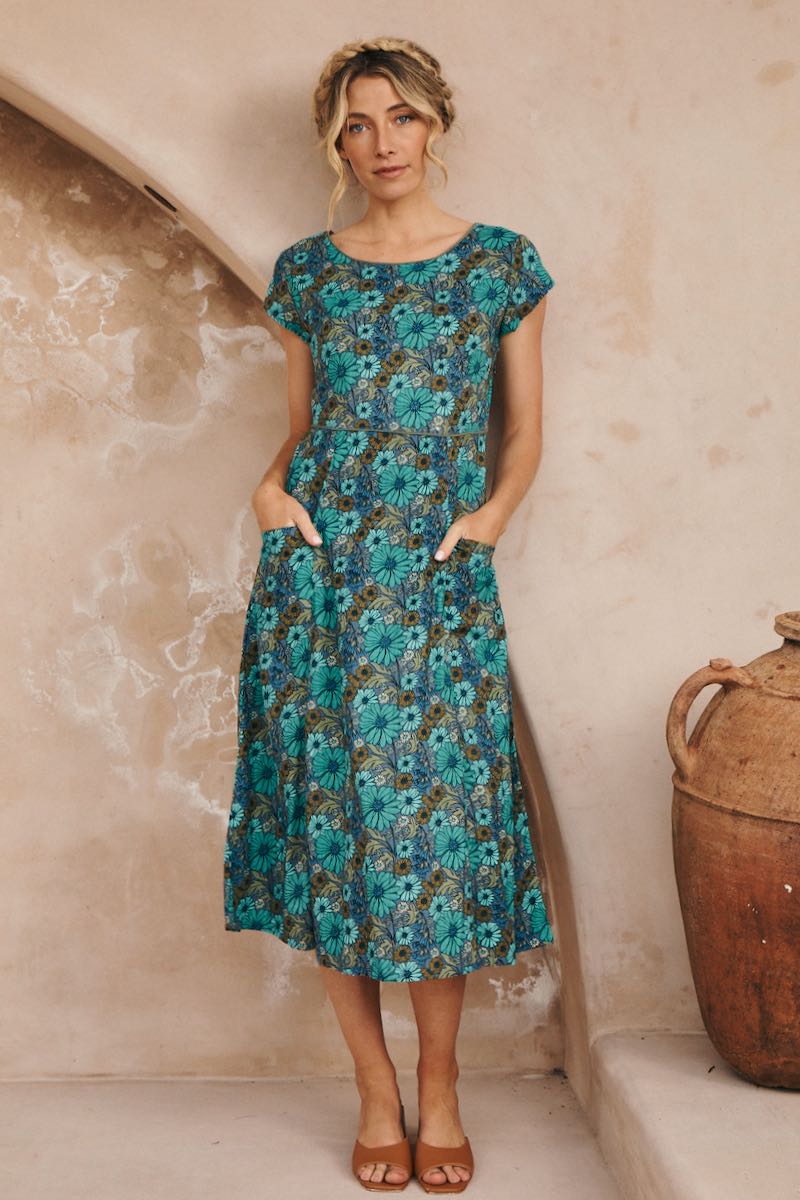 Belle Midi Dress - Bluebell – MahaShe