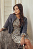 Priya Jacket Hand-loomed - Dark Stripe & Fan Blue