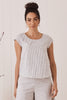 Remi Top  - Handloomed White Stripe