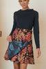 Jaya Reversible Skirt - Autumn Blossom & Lotus Navy